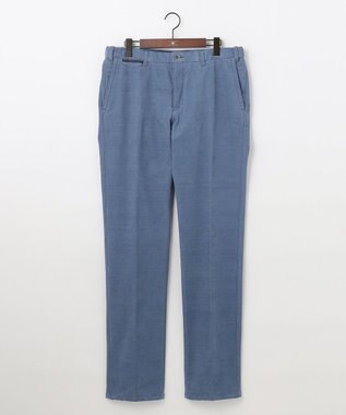 JOSEPH ABBOUD 【キングサイズ・ウエストも伸びる！/2WAYストレッチ/暖かい/オーガニック】オーガニックコットン ウオーム パンツ ブルー系