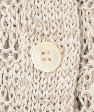 23区 【洗える】テープミックススカシ ドルマン ニットベスト ベージュ系