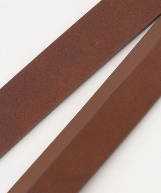 自由区 スクエアバックル ベルト ブラウン系