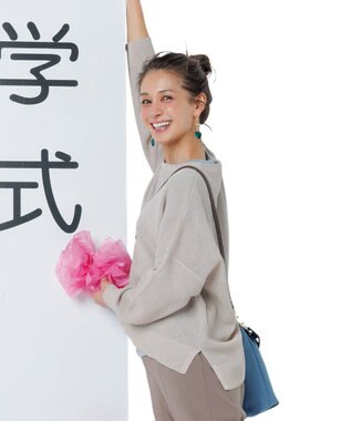  【洗える】リネンリンクスメッシュ　プルオーバー