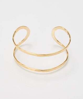 Phoebe 【金属アレルギー対応】2ラインテクスチャーワイドカフバングル　ゴールド/ニッケルフリー ゴールド