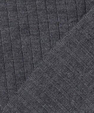 ICB 【洗える】エクストラファインメリノリブ ヘンリーネック プルオーバー ミディアムグレー系