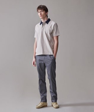 J.PRESS MEN バイカラーラガー ポロシャツ アイボリー系