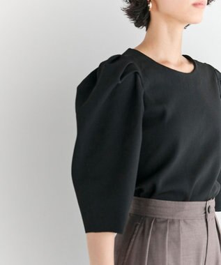 #Newans 【セレモニーにも】パフスリーブニット ブラック