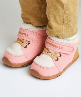 MIKI HOUSE HOT BISCUITS 【14-16cm】 かかと顔ドン あったかボア付き セカンドシューズ