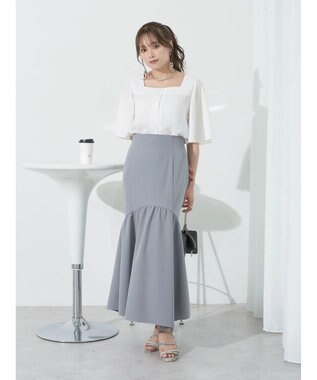 earth music&ecology ２ＷＡＹショルダースリットブラウス Off White