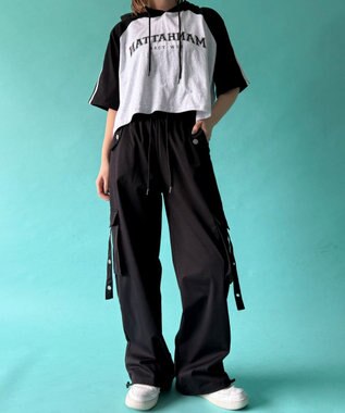 WEGO フーデッドラグランT ブラック