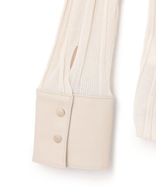 BEIGE， 【BAILA 1月号掲載】RACINE / レザーコンビニット Bone