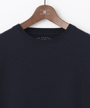 JOSEPH ABBOUD 【オーガニックコットン使用】JOE COTTONサッカークルーネックTシャツ ネイビー系