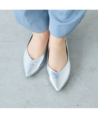 MODE ET JACOMO <carino>【レイン対応】プレーンパンプス シルバー