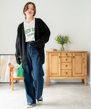 WEGO スポンジカーディガン ブラック