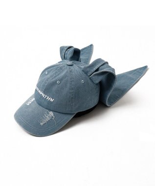 WEGO うさ耳デニムキャップ デニム淡加工色
