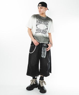 WEGO 【ユニセックス着用ITEM】パラシュートハトメショーツ デニムブラックソノタ