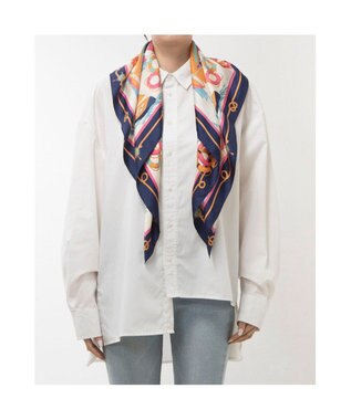 UNBILLION カカトゥ kakatoo / ヨット柄シルクスカーフ ネイビー