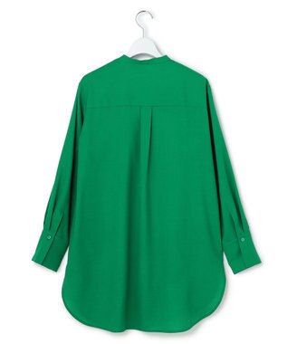 ICB アルタニカツイル バンドカラーブラウス グリーン