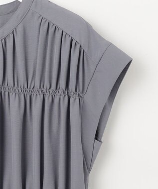 ANY SIS 【撥水】シャーリングシャツ ワンピース ダルブルー