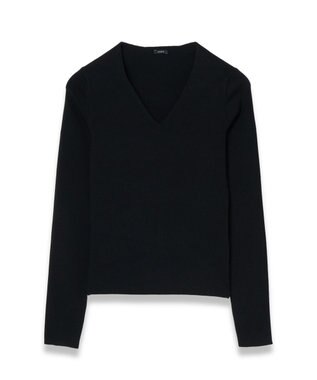 【FOUNDATIONS】シルクストレッチ　Vネックニット