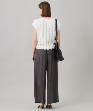 ICB L 【洗える】 キュプラピグメントクロス カーゴパンツ チャコール系