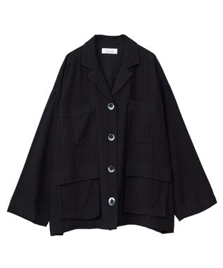 Green Parks ■ＥＳＣＡＲ　リネンライクオーバーサイズジャケット Black