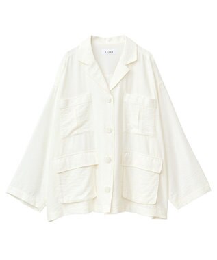 Green Parks ■ＥＳＣＡＲ　リネンライクオーバーサイズジャケット Off White