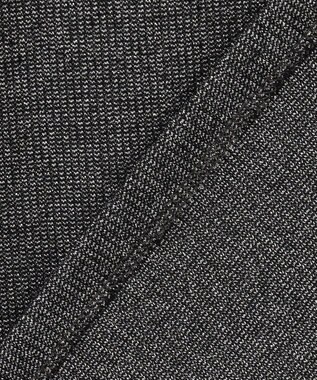 ICB L 【洗える】 シャイニーリブテレコ プルオーバー ブラック×シルバー系