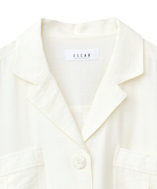 Green Parks ■ＥＳＣＡＲ　リネンライクオーバーサイズジャケット Off White