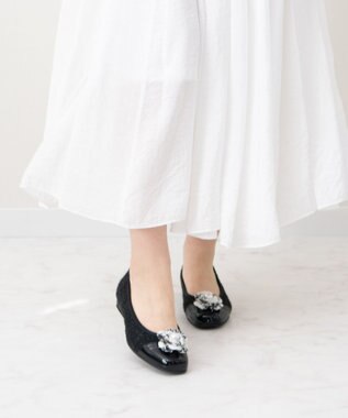 Bridget Birkin ＜3E＞【Bridget Birkin Walk】フラワーパールウォーキングパンプス ブラック