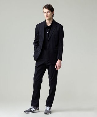 J.PRESS MEN 感動！？上品な見た目に着心地抜群なセットアップ【MECHANICAL】【超軽量 / 清涼感 / 洗える】ハイパワーストレッチ スラックス ブラック系