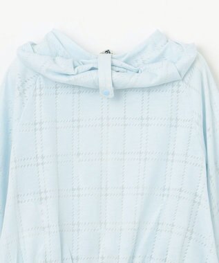 組曲 KIDS 【90-100㎝】オパールチェック パーカー サックスブルー系