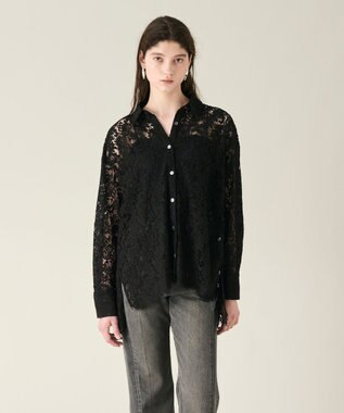  コードレースオーバーシャツ