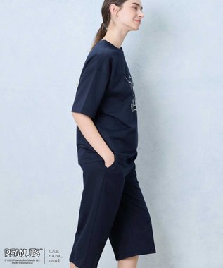 une nana cool 【綿100％】度詰コーマシルケットミニ裏毛パジャマ PEANUTS × une nana cool OB
