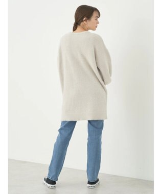 earth music&ecology ミニシャギーチュニック Gray Beige