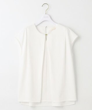 ANY SIS 【吸水速乾・UVケア・接触冷感】コンフォートジャージークリアフレンチスリーブ カットソー オフホワイト