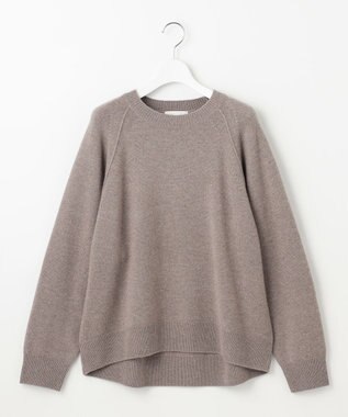 自由区 S 【カタログ掲載】ウールカシミヤブレンドスパンコールラグランスリーブ ニット モカ