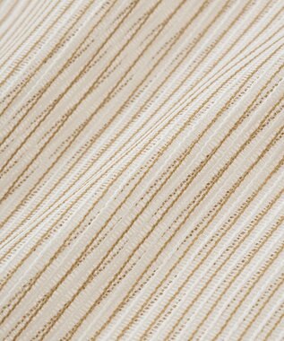 earth music&ecology メッシュストライプショートシャツ Beige