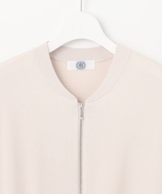 J.PRESS LADIES 【洗える】ニット ブルゾン ベージュ系