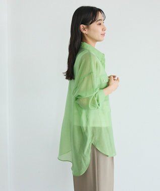 CRAFT STANDARD BOUTIQUE シアーハオリシャツ Light Gray