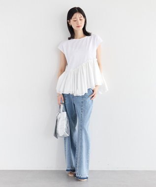 YECCA VECCA アシメペプラムカットソー Off White