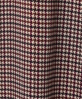 J.PRESS LADIES L デシンハウンドトゥースプリント ワンピース ブラウン系