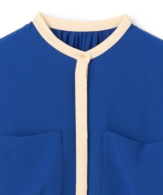 BEIGE， SIBYLLE /  配色カラーパフスリーブブラウス Blue x L.Orange