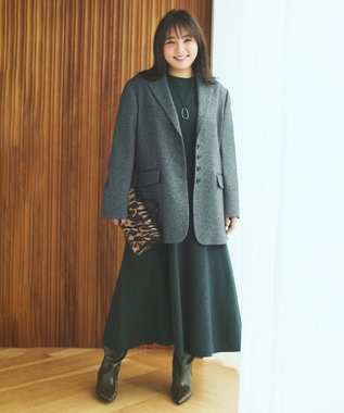 UNFILO L 【野呂佳代さん着用】マイビューティニット フレアワンピース