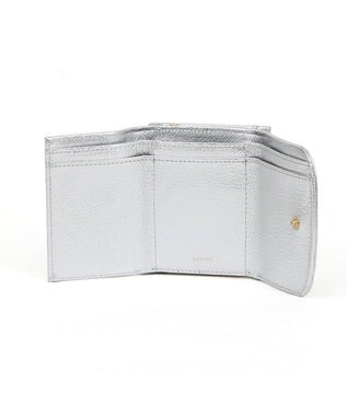 UNBILLION ペルケ perche / アクリル玉三つ折りミニサイフ シルバードット