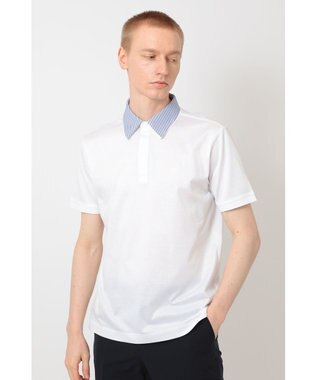 DAKS GIZAコットン THOMAS MASONチェック シャツカラーポロ