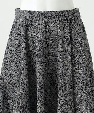 23区 S 【R(アール)】ジオメトリックペイズリープリント スカート ペイズリーブラック