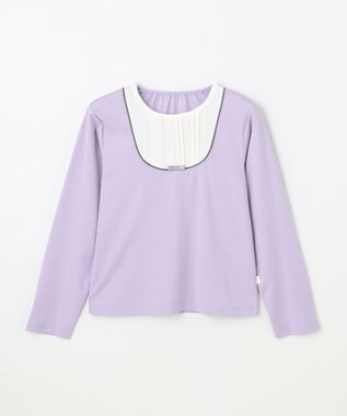 組曲 KIDS 【150-160㎝】【接触冷感・UVカット】サラリとヨークデザイン トップス ラベンダー
