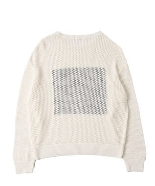WEGO ジャガードメッシュニットビッグプルオーバー ホワイト