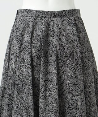 23区 【R(アール)】ジオメトリックペイズリープリント スカート ペイズリーブラック