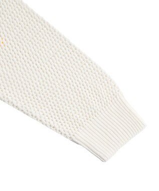 WEGO ジャガードメッシュニットビッグプルオーバー ホワイト