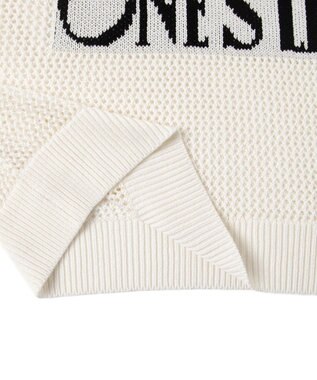 WEGO ジャガードメッシュニットビッグプルオーバー ホワイト