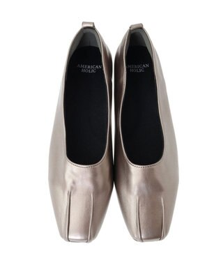 AMERICAN HOLIC 整履きフロントタックパンプス Bronze